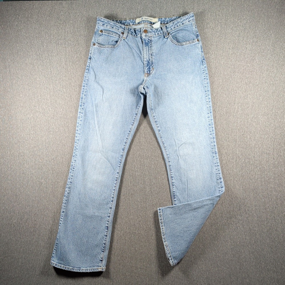 Vtg GAP Boot Cut Jeans Sz 32x30 Blue Denim Stretch Mid Rise Western Y2K Grunge